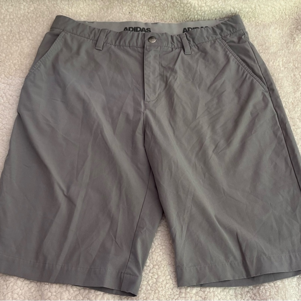 Men’s | Adidas Gray Athletic Shorts Lightweight Elastic Waist | Size 34